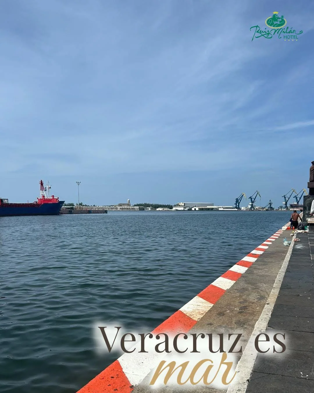 Vista del puerto y malecón de Veracruz