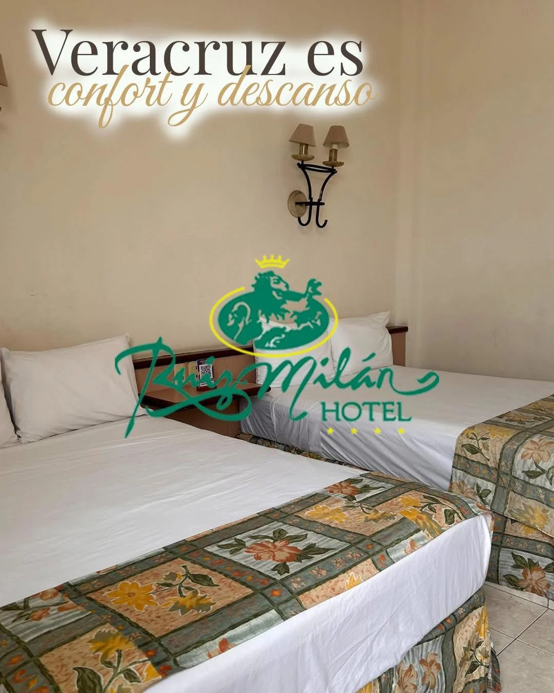 Habitación de Hotel Ruiz Milán con dos camas